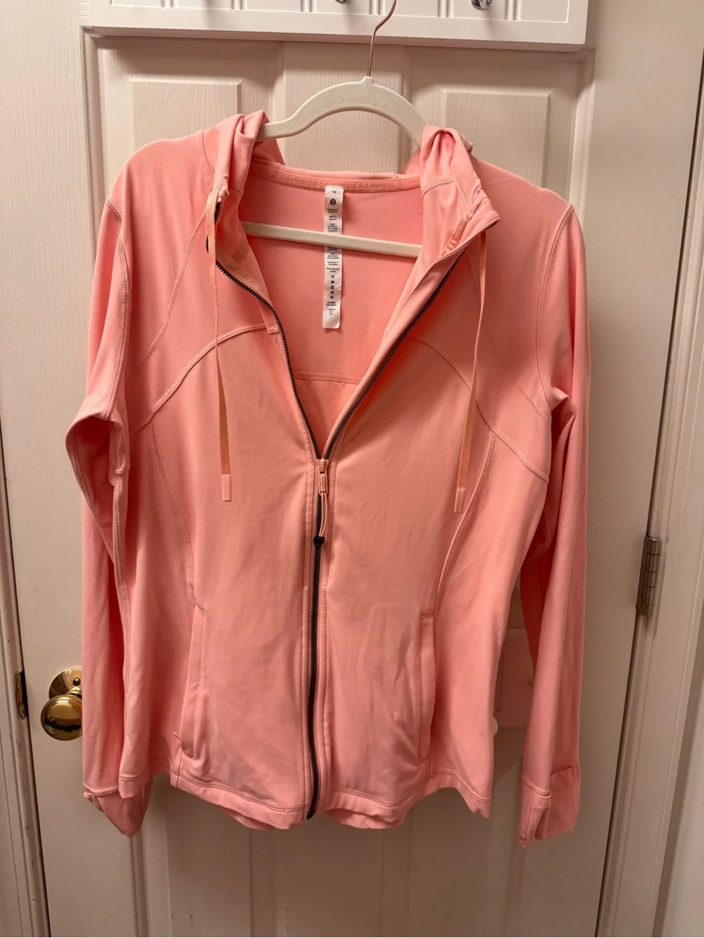Lululemon Dew Pink Hooded Define Jacket Nulu size 14